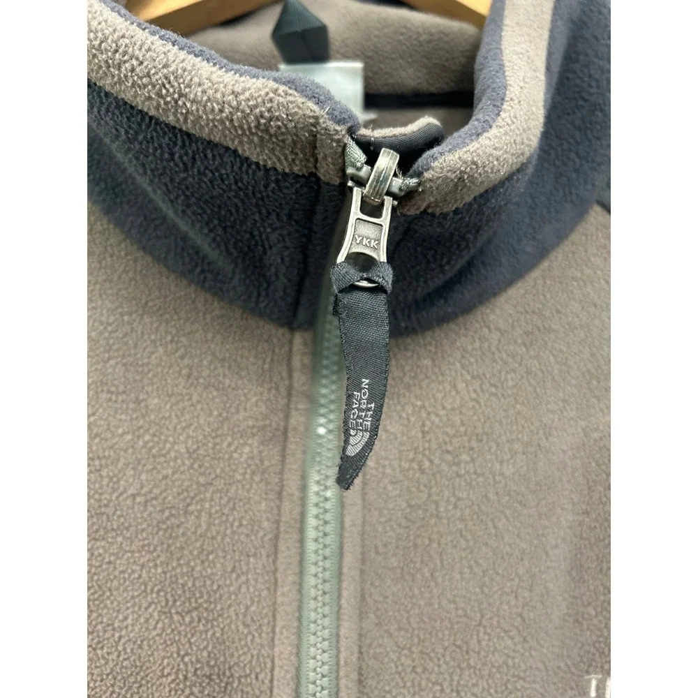 The North Face Mens XL Full Zip Fleece Jacket Coat Greige Color